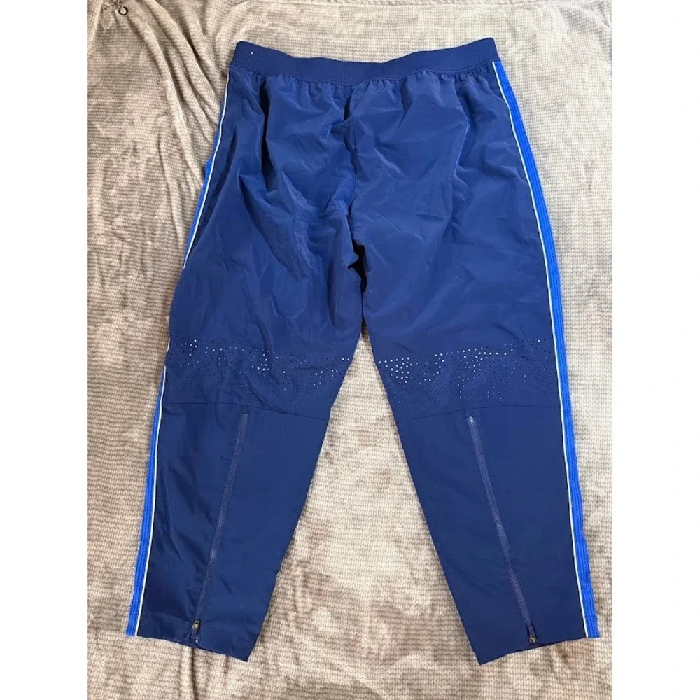 Nike Sportswear Bonded Woven Pants Navy‎ Blue Belted Track Trousers 40X29